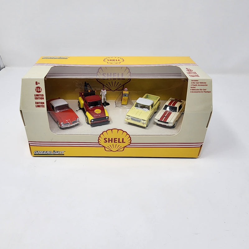 Shell Service Center Collection * 4 Car Set  * Greenlight Diorama