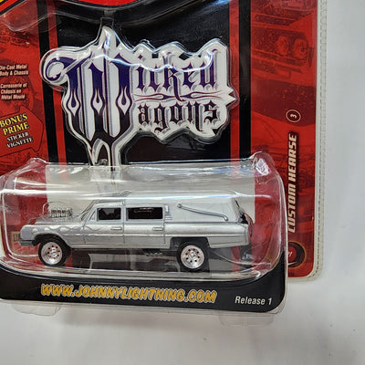 Custom Hearse * Silver * Johnny Lightning Wicked Wagons