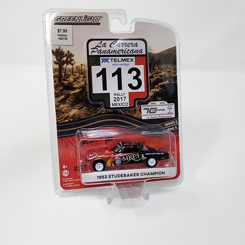 Black/Red * 1953 Studebaker Champion * Greenlight La Carrera Panamericana