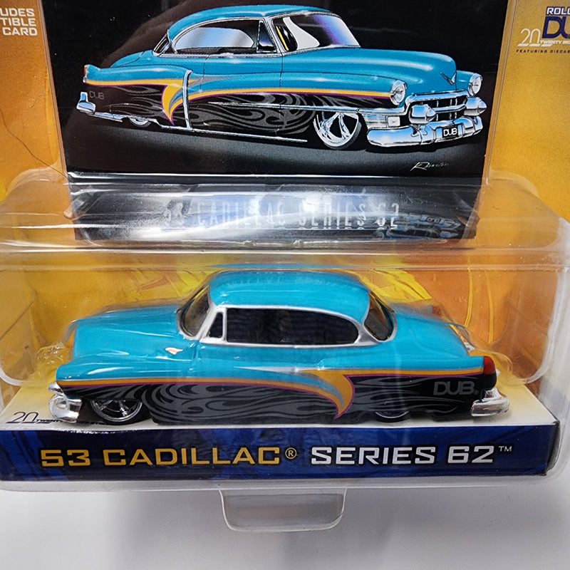 1953 Cadillac Series 62 * Blue/Black * Jada Toys 1:64 Scale Dub City Oldskool