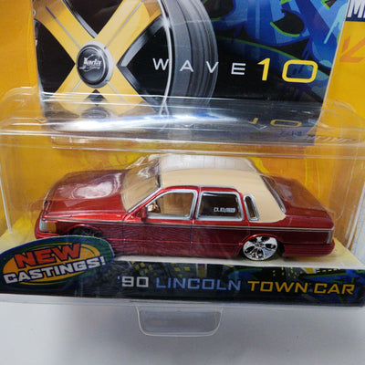 '90 Lincoln Town Car * RED * Jada Toys 1:64 Scale Dub City