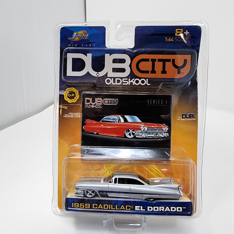 1959 Cadillac El Dorado * Silver * Jada Toys 1:64 Scale Dub City Oldskool