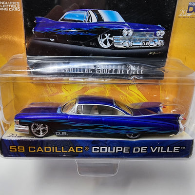 '59 Cadillac Coupe Ed Ville * Blue/Black * Jada Toys 1:64 Scale Dub City