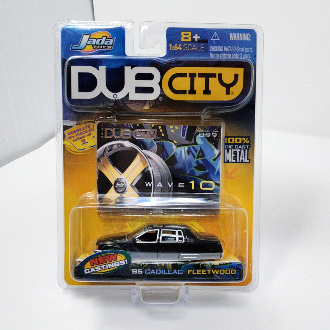 ミニカー DUBCITY 95 Cadillac Fleetwood * Black * Jada Toys 1:64 Scale Dub City