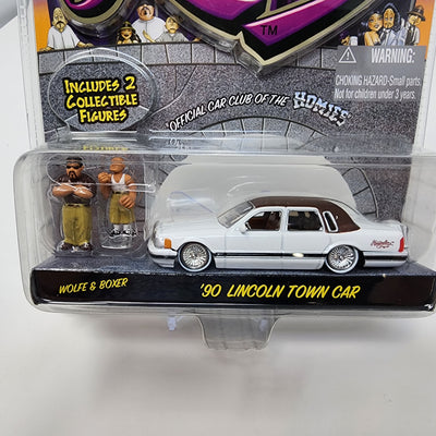 '90 Lincoln Town Car * WHITE * Homie Rollers  Jada Toys 1:64 Scale