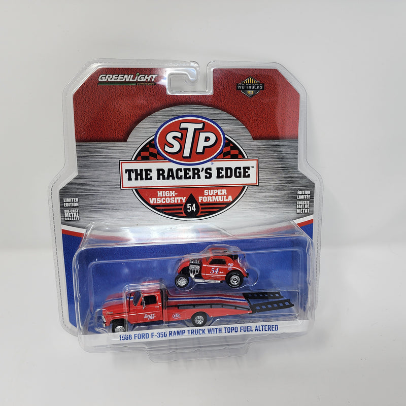 1968 Ford F-350 Ramp Truck & Topo Fuel Altered * Greenlight The Racers Edge STP