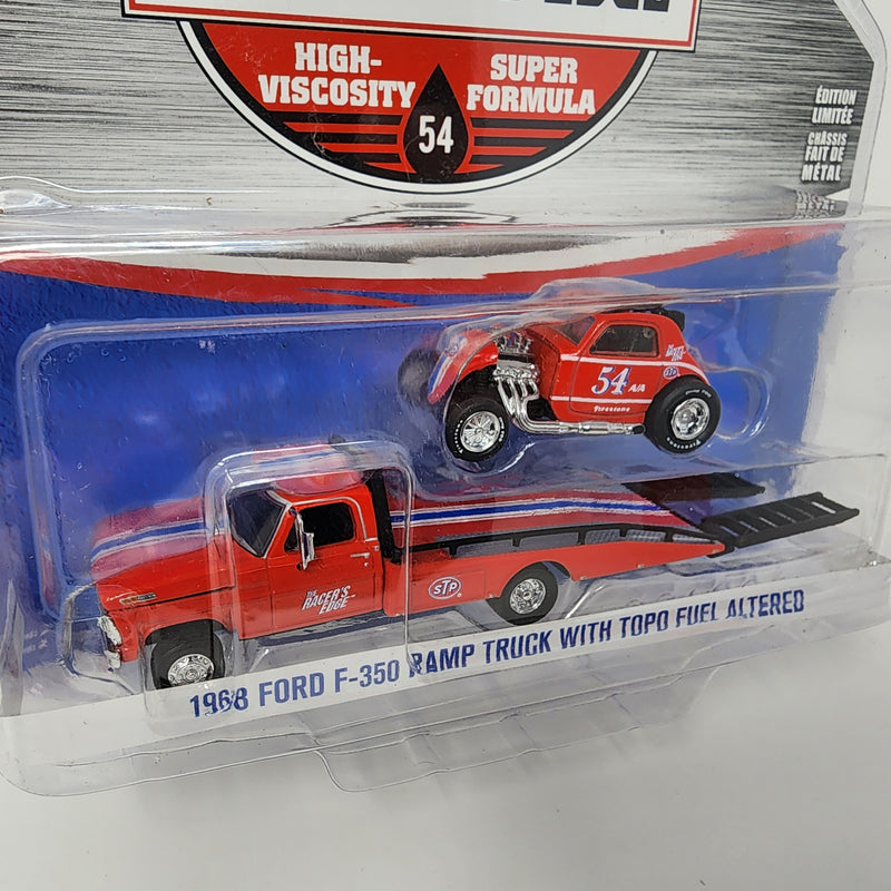 1968 Ford F-350 Ramp Truck & Topo Fuel Altered * Greenlight The Racers Edge STP