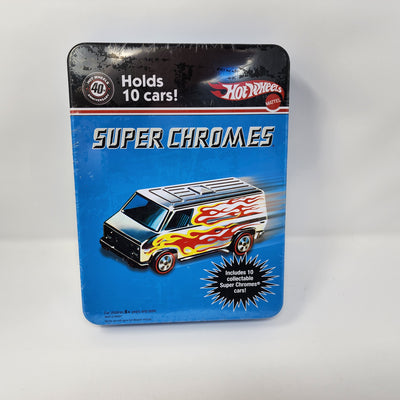 Super Chromes 40th Anniversary 10 Car Set in Metal Tin * Hot Wheels