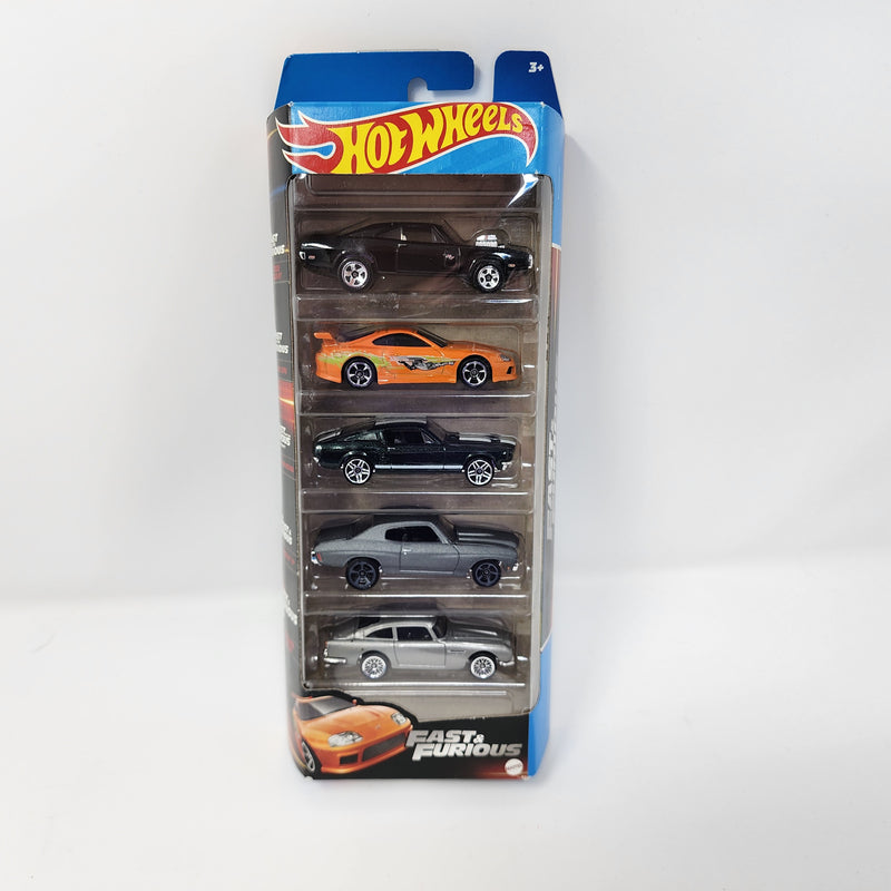 5 Pack * Fast & Furious * Hot Wheels Supra, Charger, Mustang