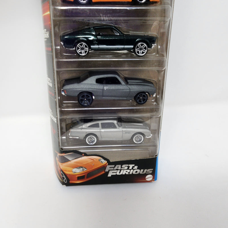 5 Pack * Fast & Furious * Hot Wheels Supra, Charger, Mustang