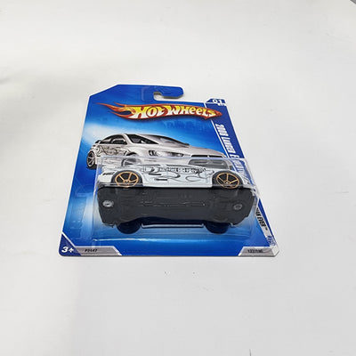 2008 Lancer Evolution #127 * WHITE Walmart Only * Hot Wheels 2009