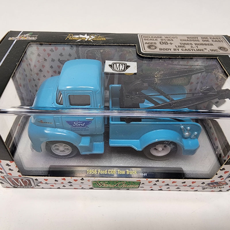 1956 Ford COE Tow Truck * Blue * M2 Machines Wild Cards