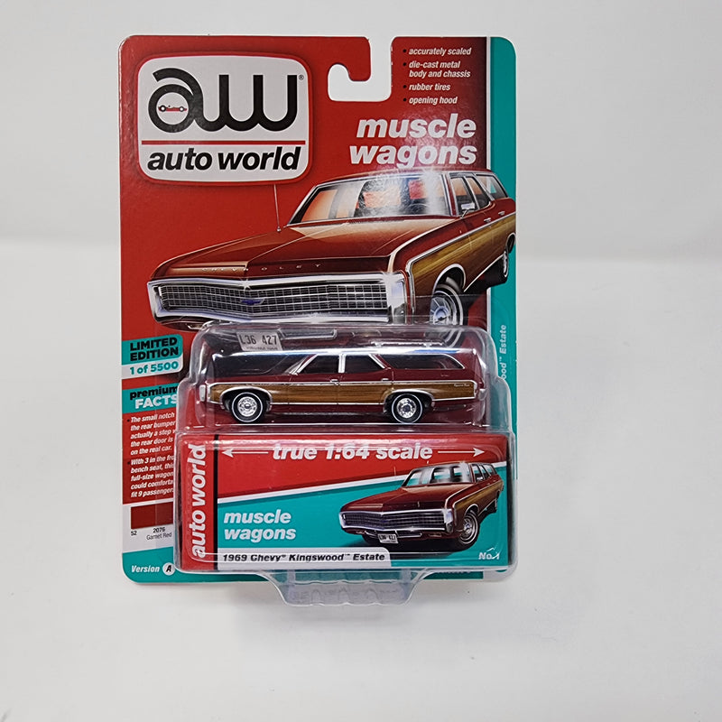 1969 Chevy Kingwood Estate * Red * Auto World Modern Muscle Wagons