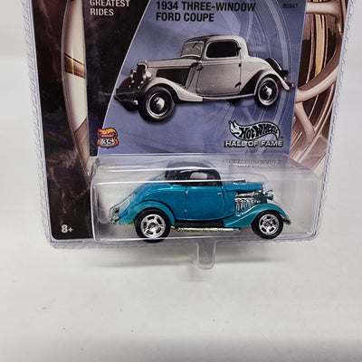 1934 Three-Window Ford Coupe * Hot Wheels Hall of Fame Series