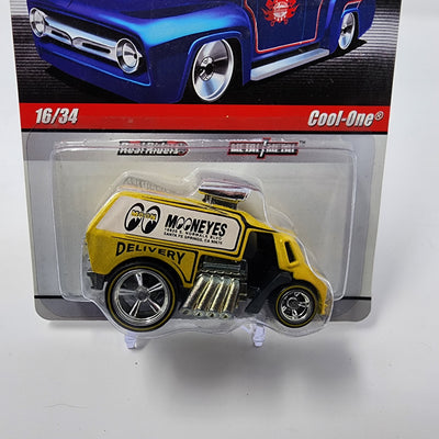 Cool-One Mooneyes #16 * Yellow * Hot Wheels Slick Rides Delivery