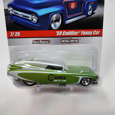 '59 Cadillac Funny Car #7 * Green * Hot Wheels Slick Rides Delivery