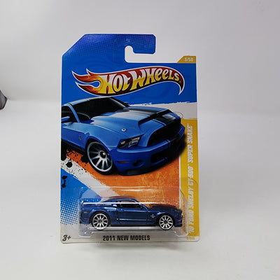 '10 Ford Shelby GT-500 Super Snake #3 * Blue * Hot Wheels 2011