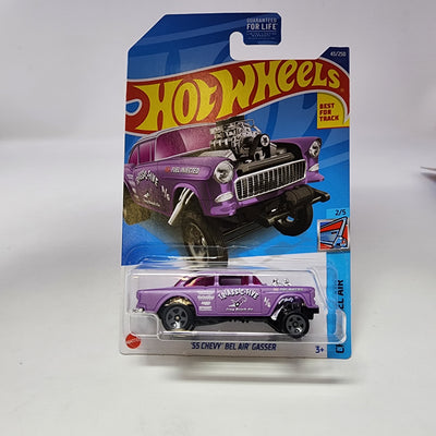 '55 Chevy Bel Air Gasser #43 * Purple * Hot Wheels 2022