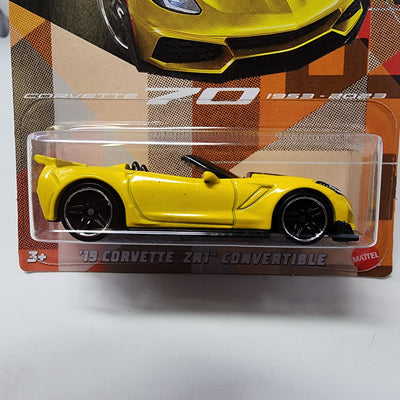 '19 Chevy Corvette Convertible * Yellow * Hot Wheels Corvette 70th Anniversary