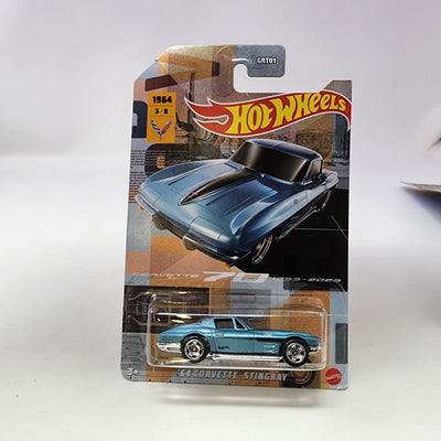 '64 Corvette Stingray * Blue * Hot Wheels Corvette 70th Anniversary