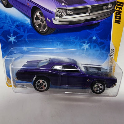 '71 Dodge Demon #13 * Purple * Hot Wheels 2009 Target Only Snow Card