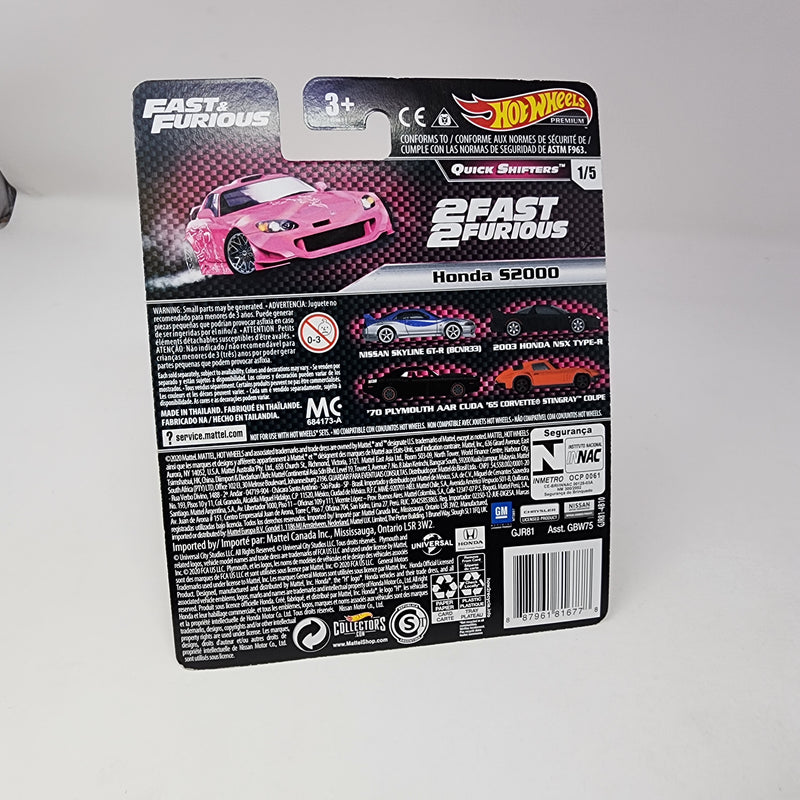 Honda S2000 * Pink * Hot Wheels Fast & Furious Quick Shifters