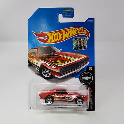 '67 Camaro #313 * RED * Hot Wheels 2017 w/ Factory Holo Sticker