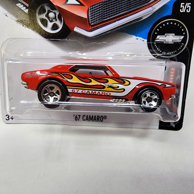 '67 Camaro #313 * RED * Hot Wheels 2017 w/ Factory Holo Sticker