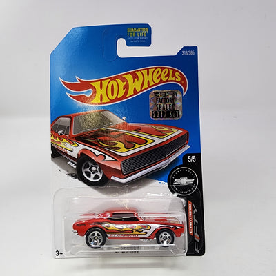 '67 Camaro #313 * RED * Hot Wheels 2017 w/ Factory Holo Sticker