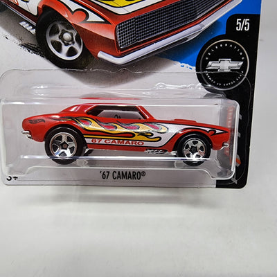 '67 Camaro #313 * RED * Hot Wheels 2017 w/ Factory Holo Sticker