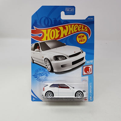 '99 Honda Civic Type R EK9 #214 * WHITE * 2021 Hot Wheels Small Crease