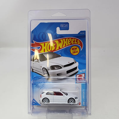 '99 Honda Civic Type R EK9 #214 * WHITE * 2021 Hot Wheels Small Crease