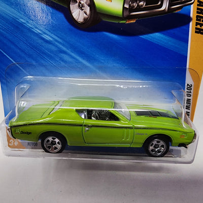 '71 Dodge Charger #36 * Green * Hot Wheels 2010 New Models