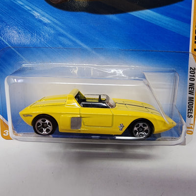 '62 Ford Mustang Concept #28 * Yellow * Hot Wheels 2010 New Models