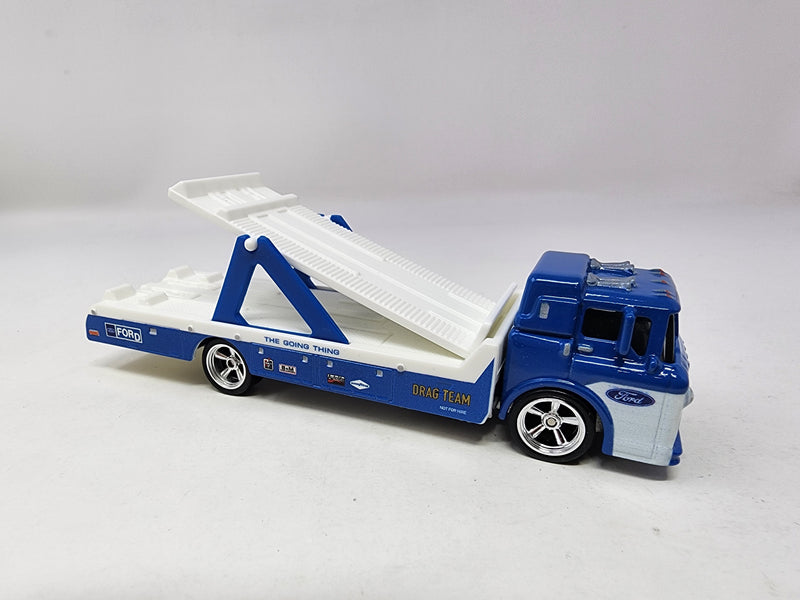 Ford C-800 Car Hauler * BLUE * Hot Wheels Team Transport Loose