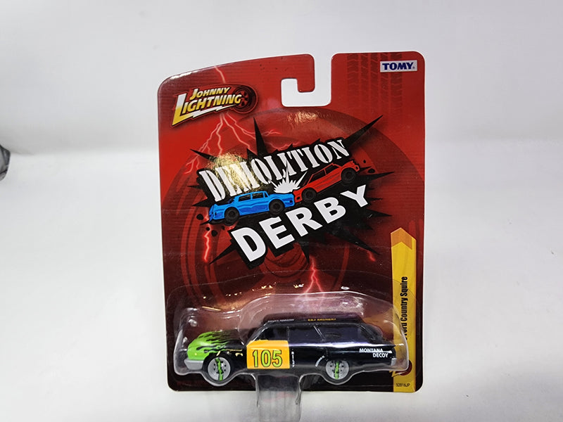 1960 FORD STATION COUNTRY SQUIRE WAGON * Johnny Lightning Demolition Derby