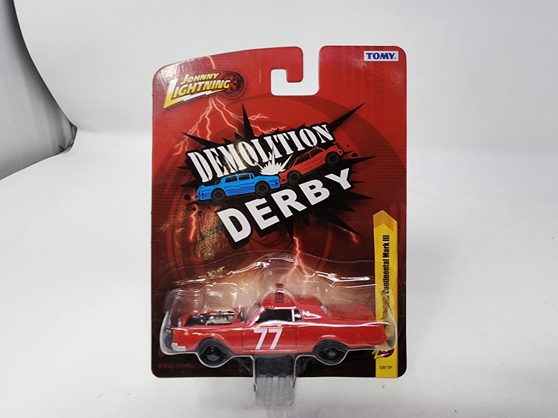 1969 Lincoln Continental * RED * Johnny Lightning Demolition Derby