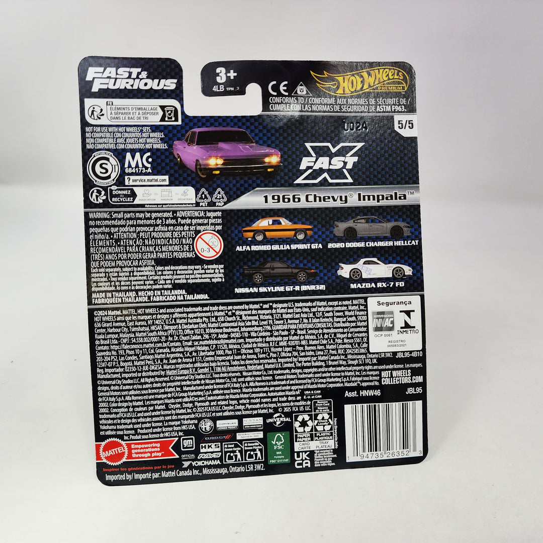1966 Chevy Impala 5/5 2025 Hot Wheels Fast Furious Case K
