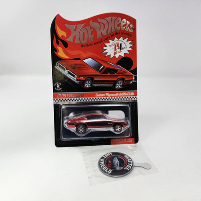 Custom Plymouth Barracuda RED * Hot Wheels Red Line Club RLC Exclusive
