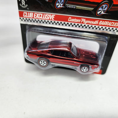 Custom Plymouth Barracuda RED * Hot Wheels Red Line Club RLC Exclusive