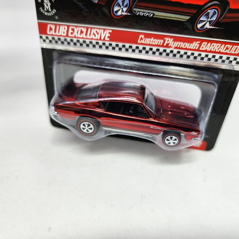 Custom Plymouth Barracuda RED * Hot Wheels Red Line Club RLC Exclusive