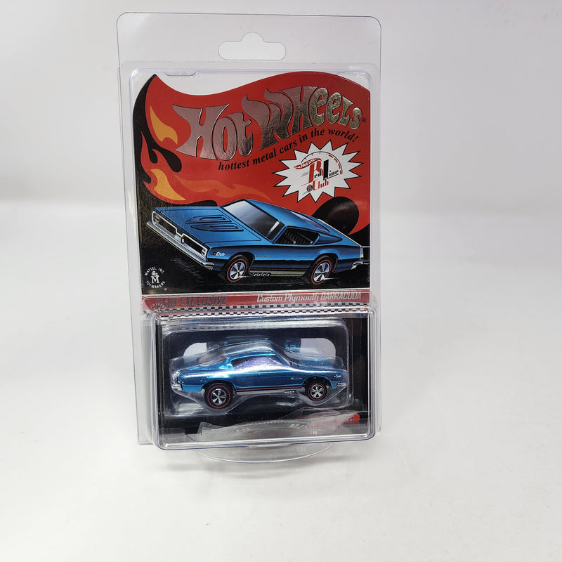 Custom Plymouth Barracuda Blue * Hot Wheels Red Line Club RLC Exclusive