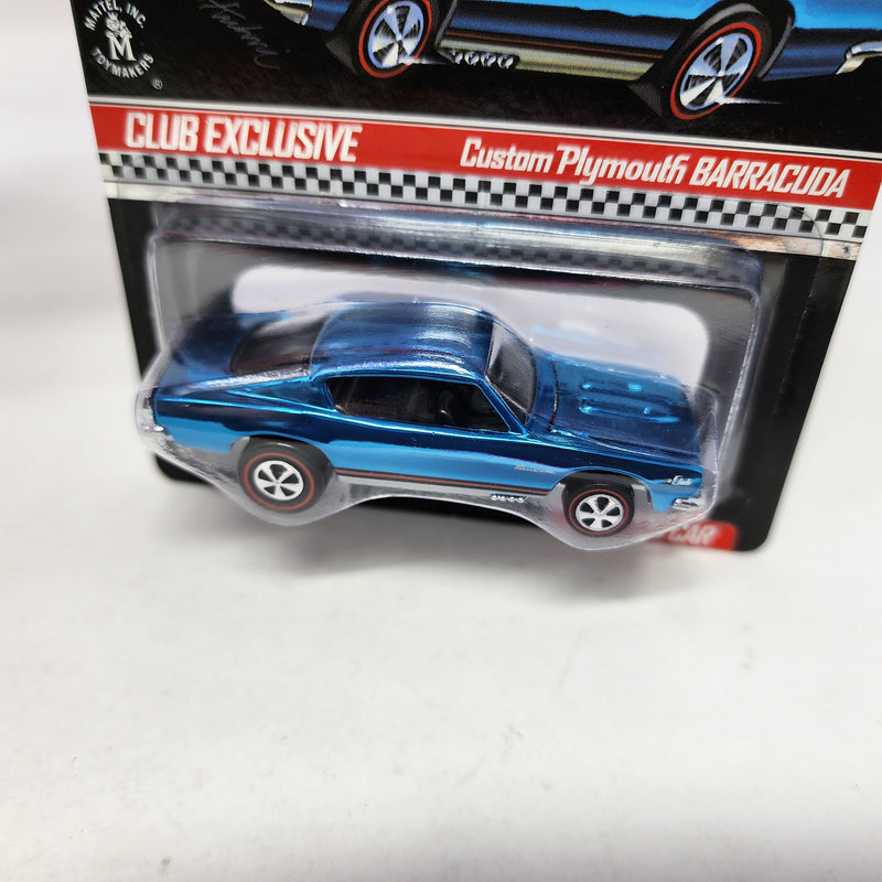 Custom Plymouth Barracuda Blue * Hot Wheels Red Line Club RLC Exclusive