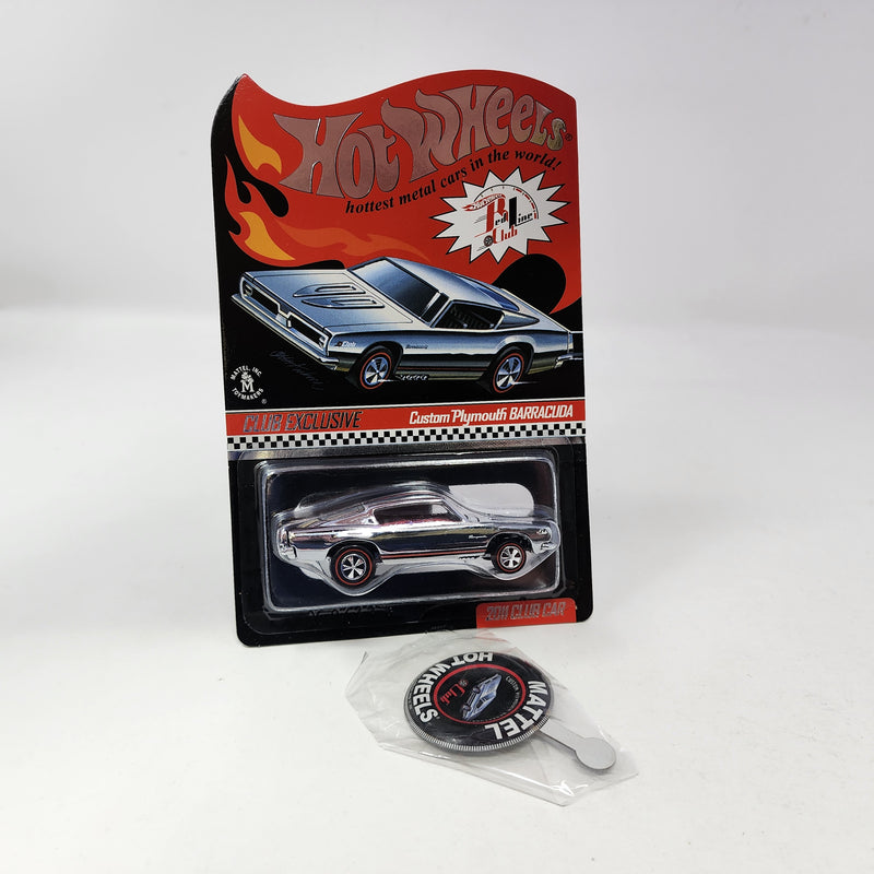 Custom Plymouth Barracuda Chrome * Hot Wheels Red Line Club RLC Exclusive