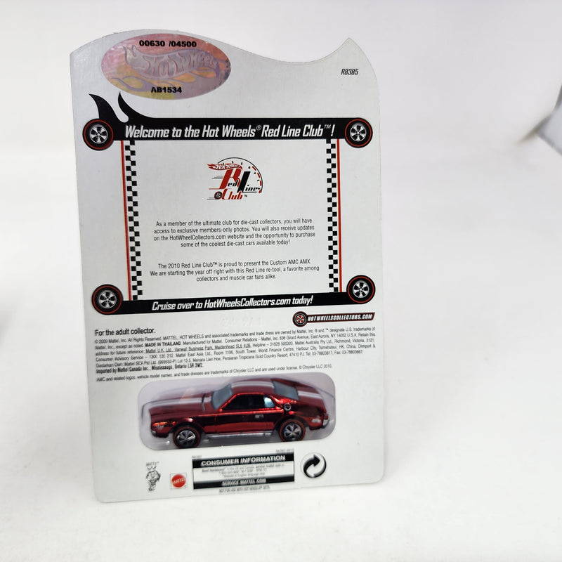 Custom AMC AMX RED * Hot Wheels Red Line Club RLC Exclusive