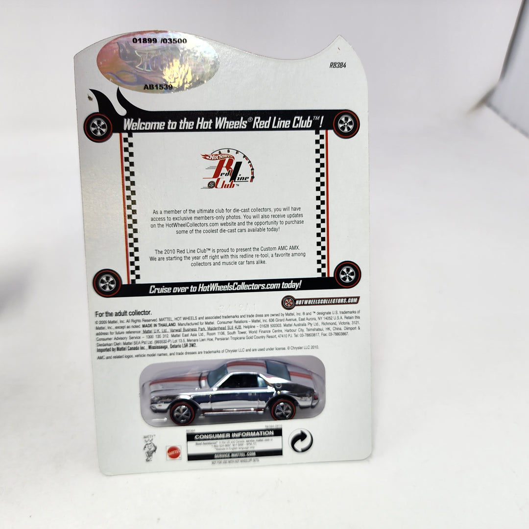 Custom AMC AMX CHROME * Hot Wheels Red Line Club RLC Exclusive