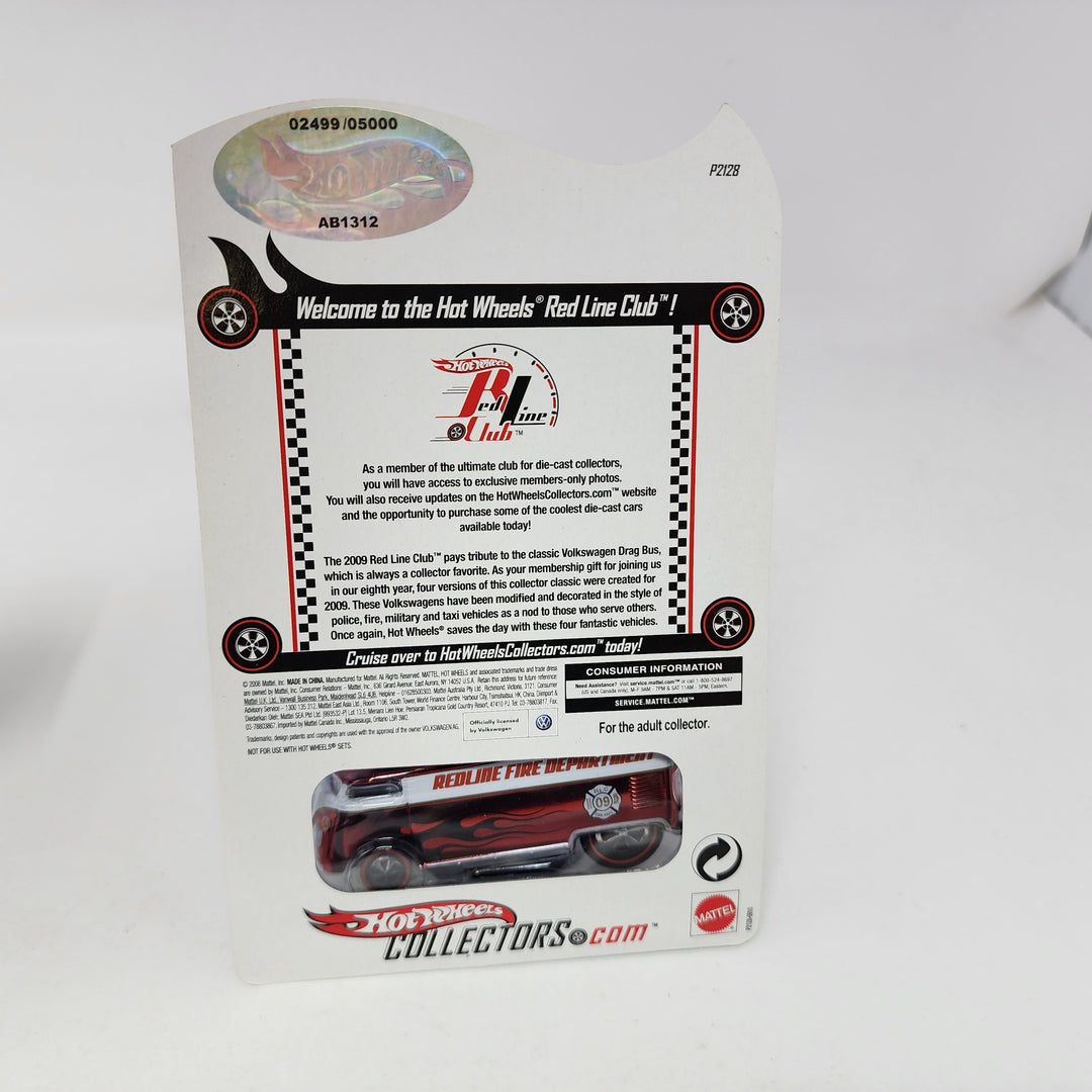 Volkswagen Drag Bus Redline Fire Department * Hot Wheels Red