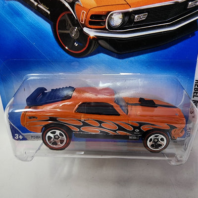 Mustang Mach 1 * Orange w/ Redline Tires * Hot Wheels 2009