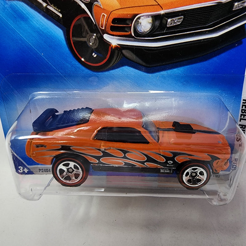 Mustang Mach 1 * Orange w/ Redline Tires * Hot Wheels 2009
