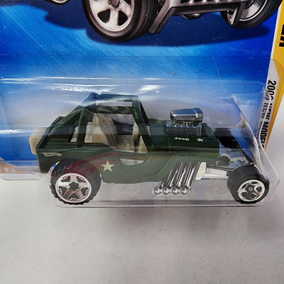 Custom '42 Jeep CJ-2A #27 * Green * Hot Wheels 2009